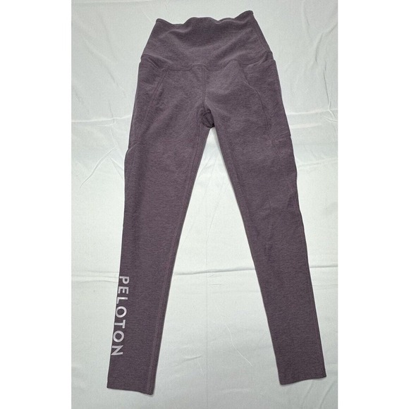 Peloton Beyond Yoga X Heathered Pink Soft Pocket Leggings - Size S - Picture 1 of 6